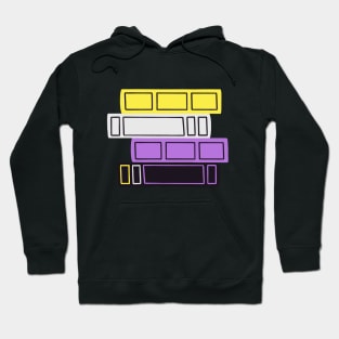 Nonbinary Book Pride Stack Hoodie